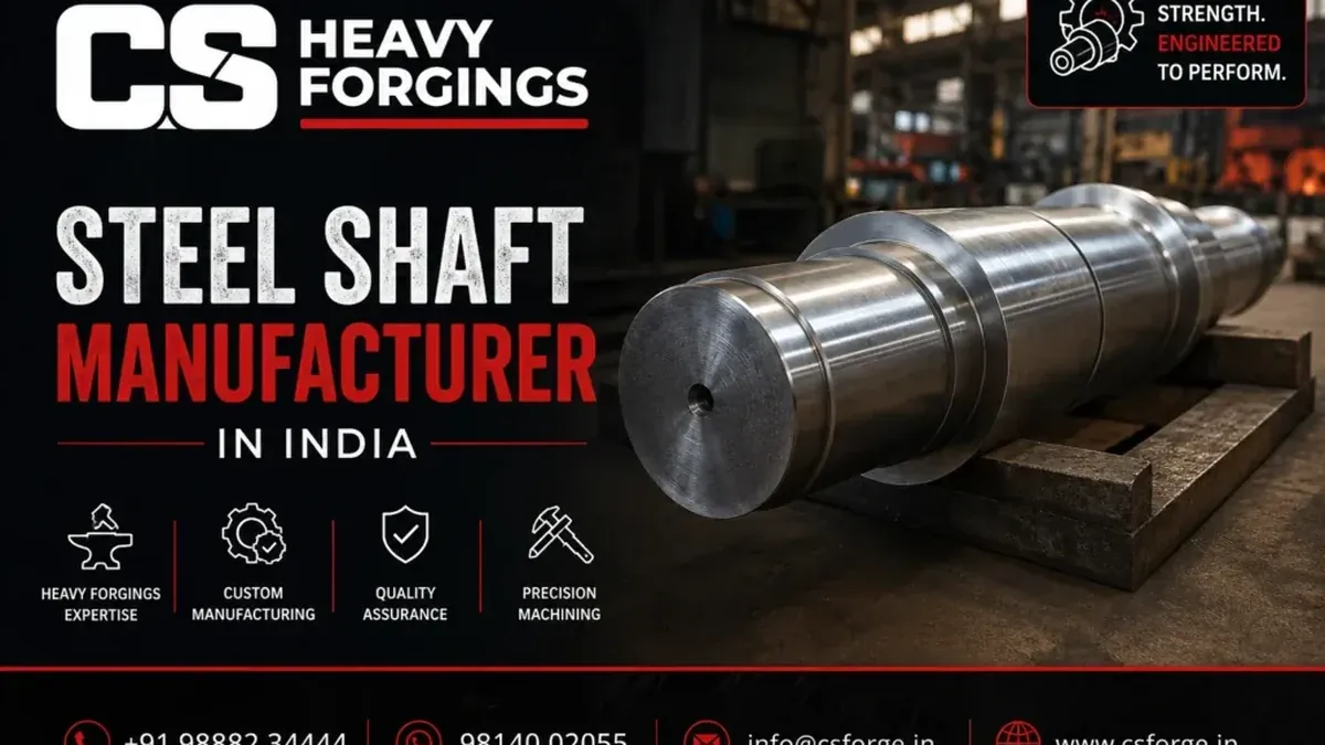 Steel Shaft Manufacturer in India for Heavy Industrial Applications