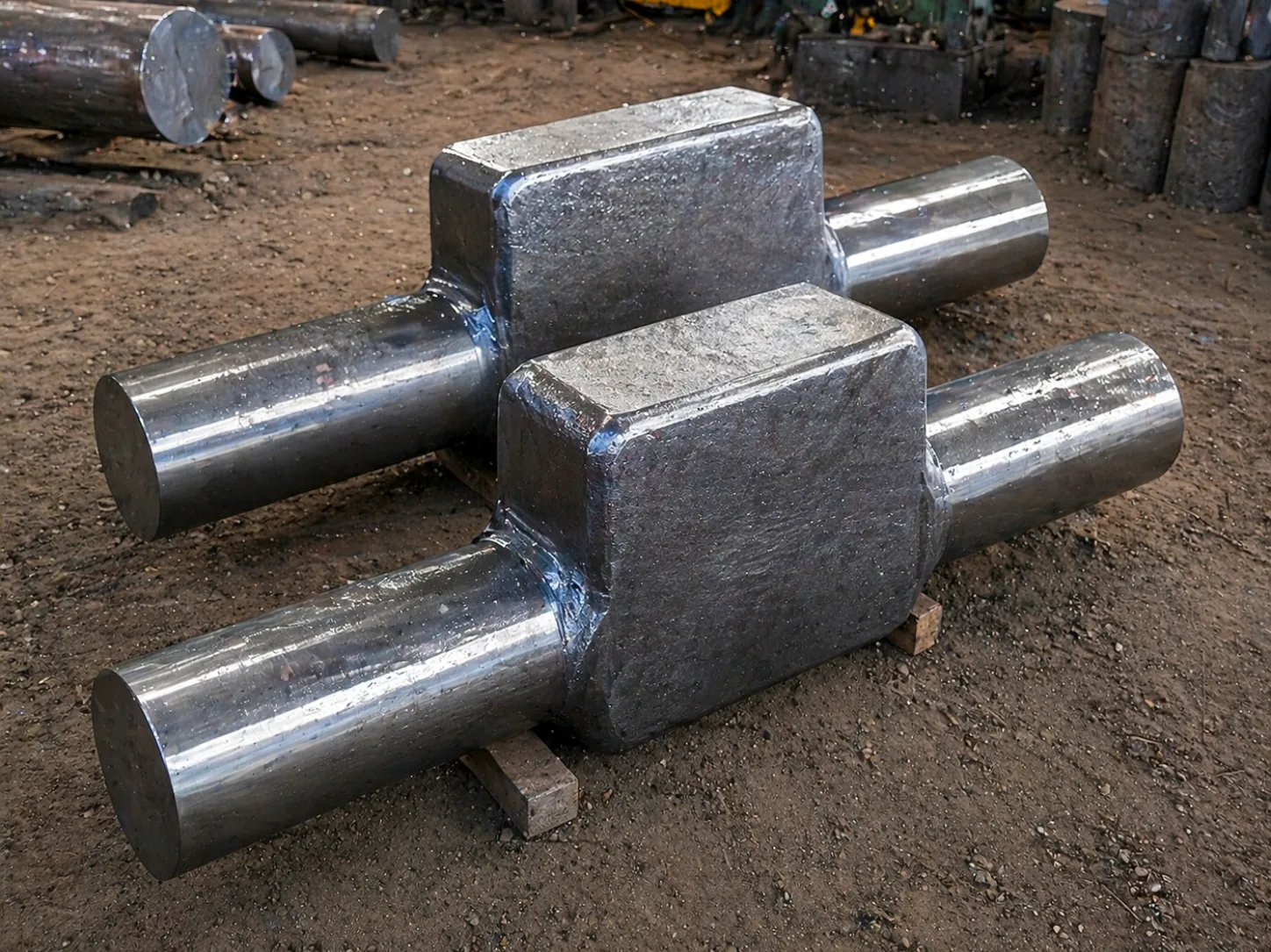 High strength forged crankshafts for industrial machines