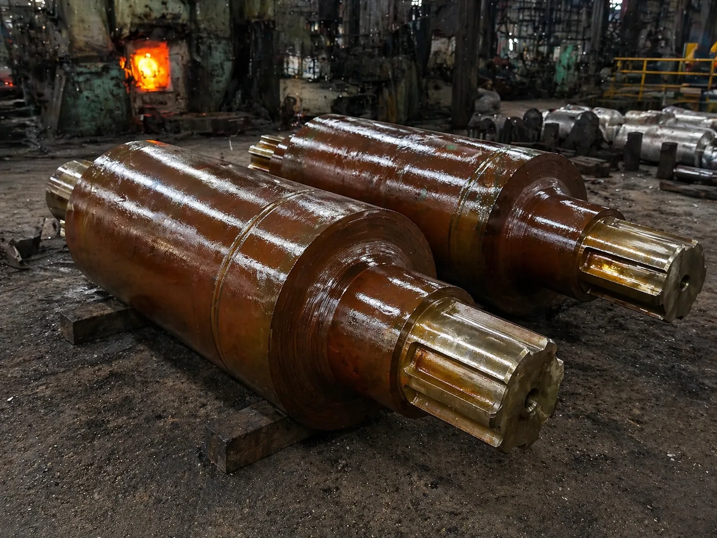 Industrial forged rolls for heavy machinery applications