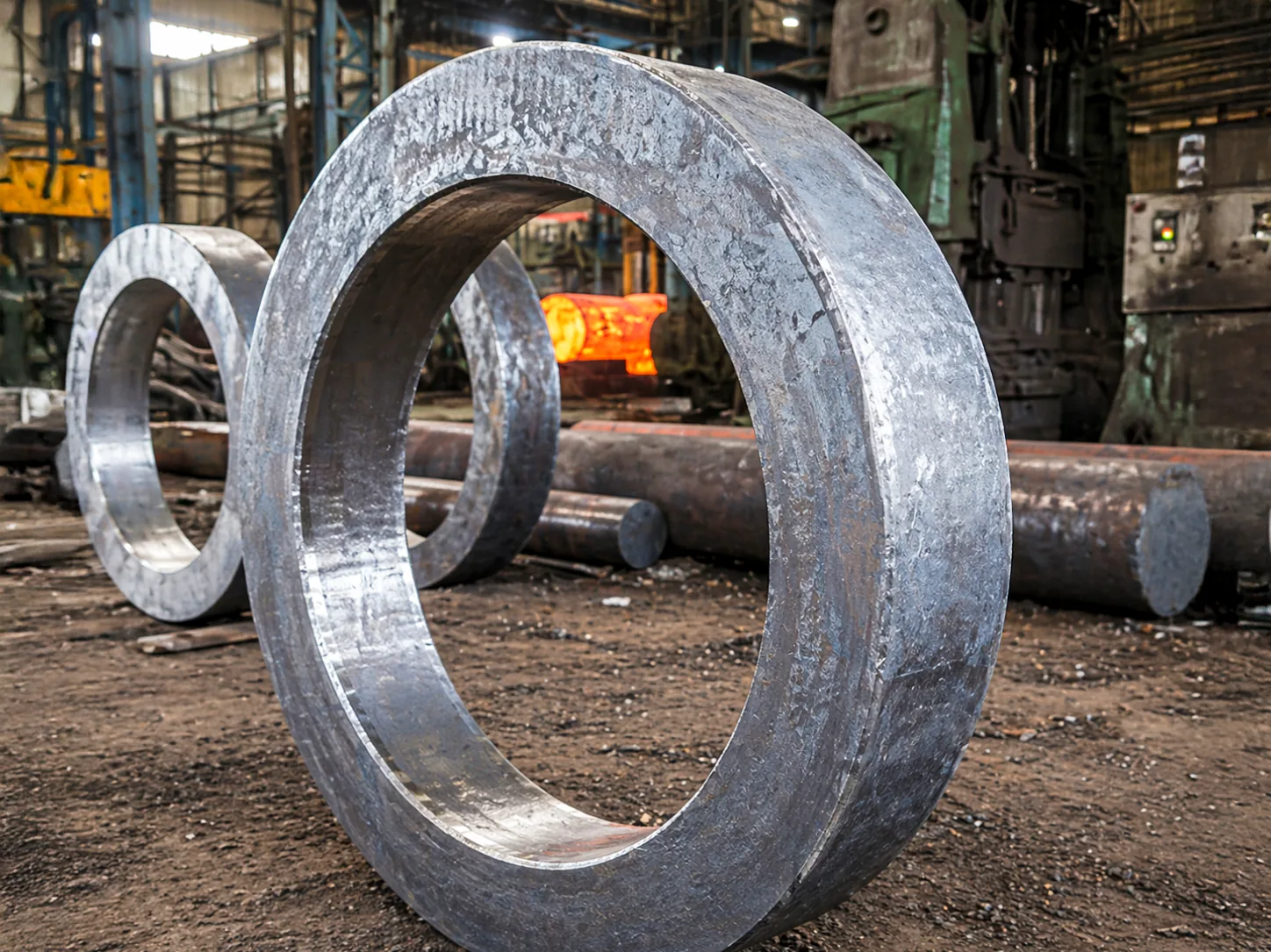 Seamless forged rings for industrial applications